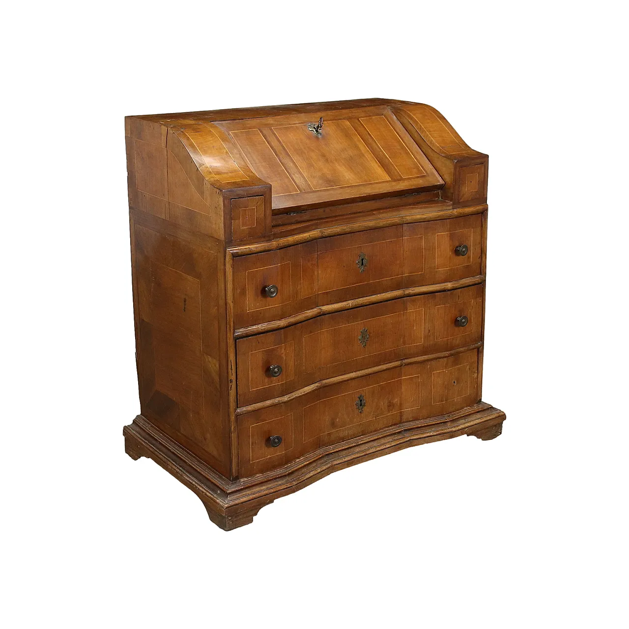 Ribalta con vano e cassetti in legno 1