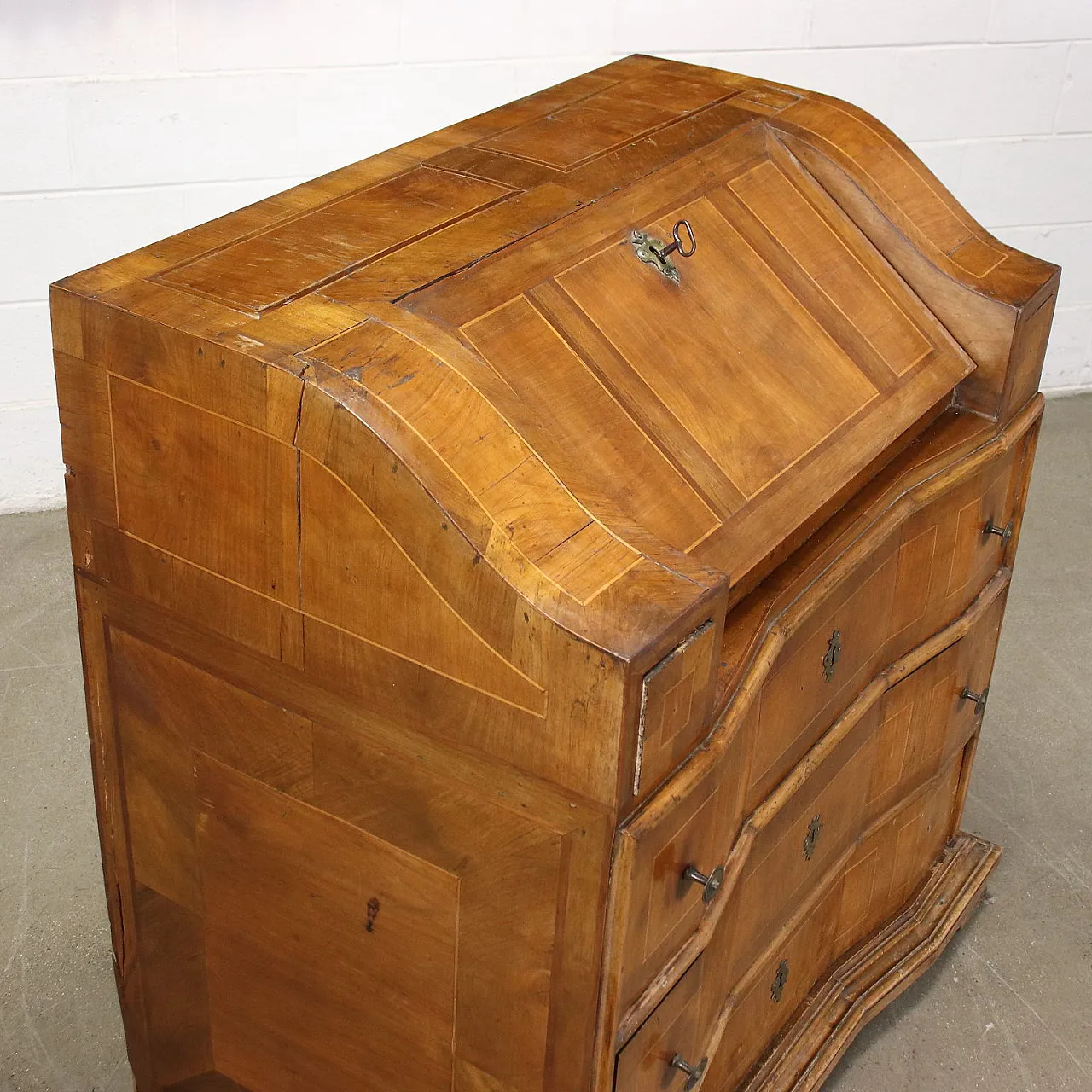 Ribalta con vano e cassetti in legno 8