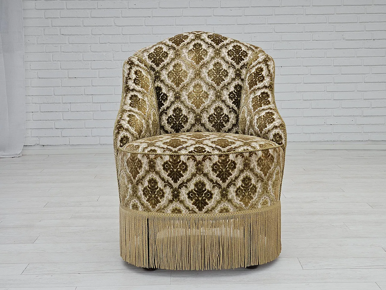 Sedia danese velluto, anni '50 5