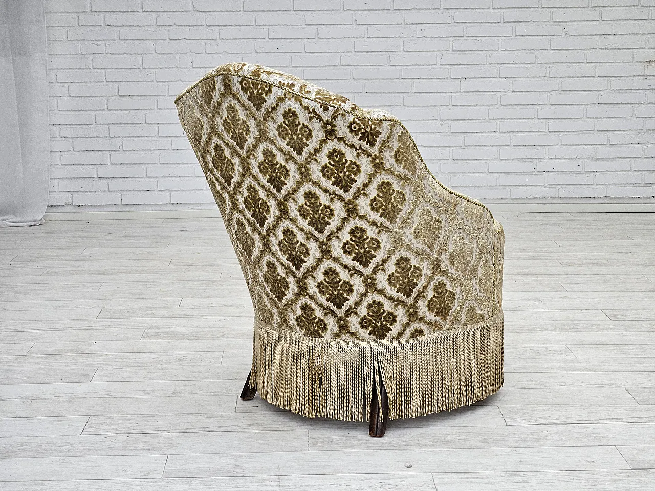 Sedia danese velluto, anni '50 10