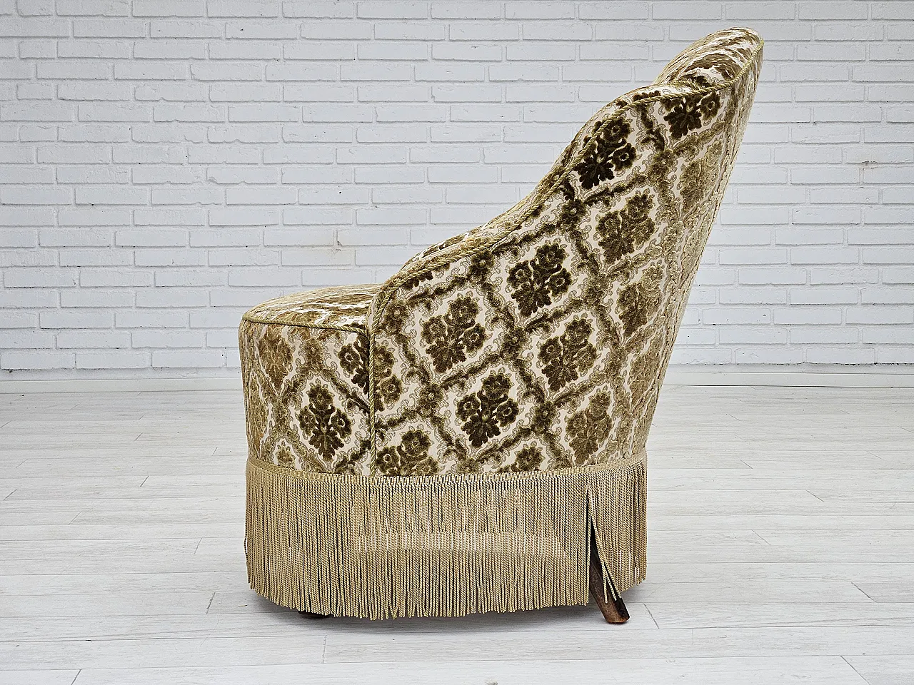 Sedia danese velluto, anni '50 14