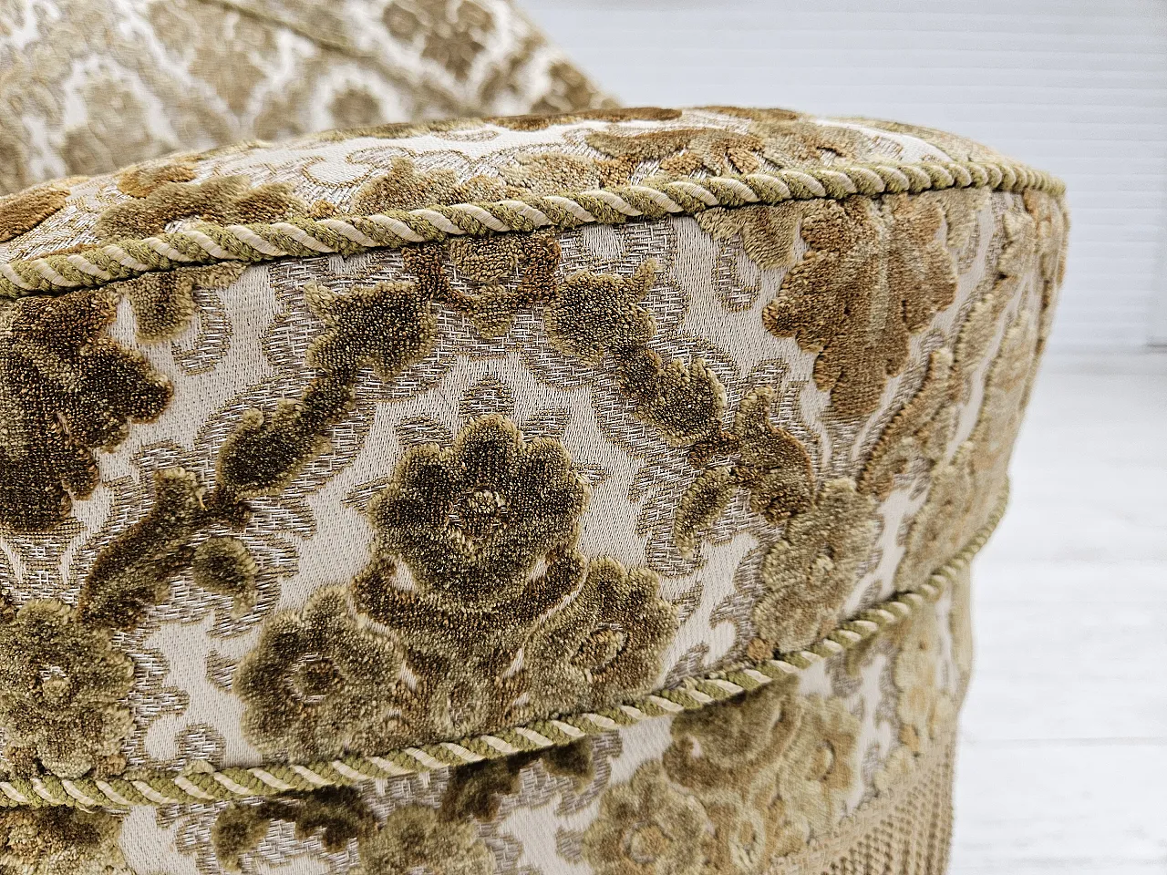 Sedia danese in velluto, anni '50 4