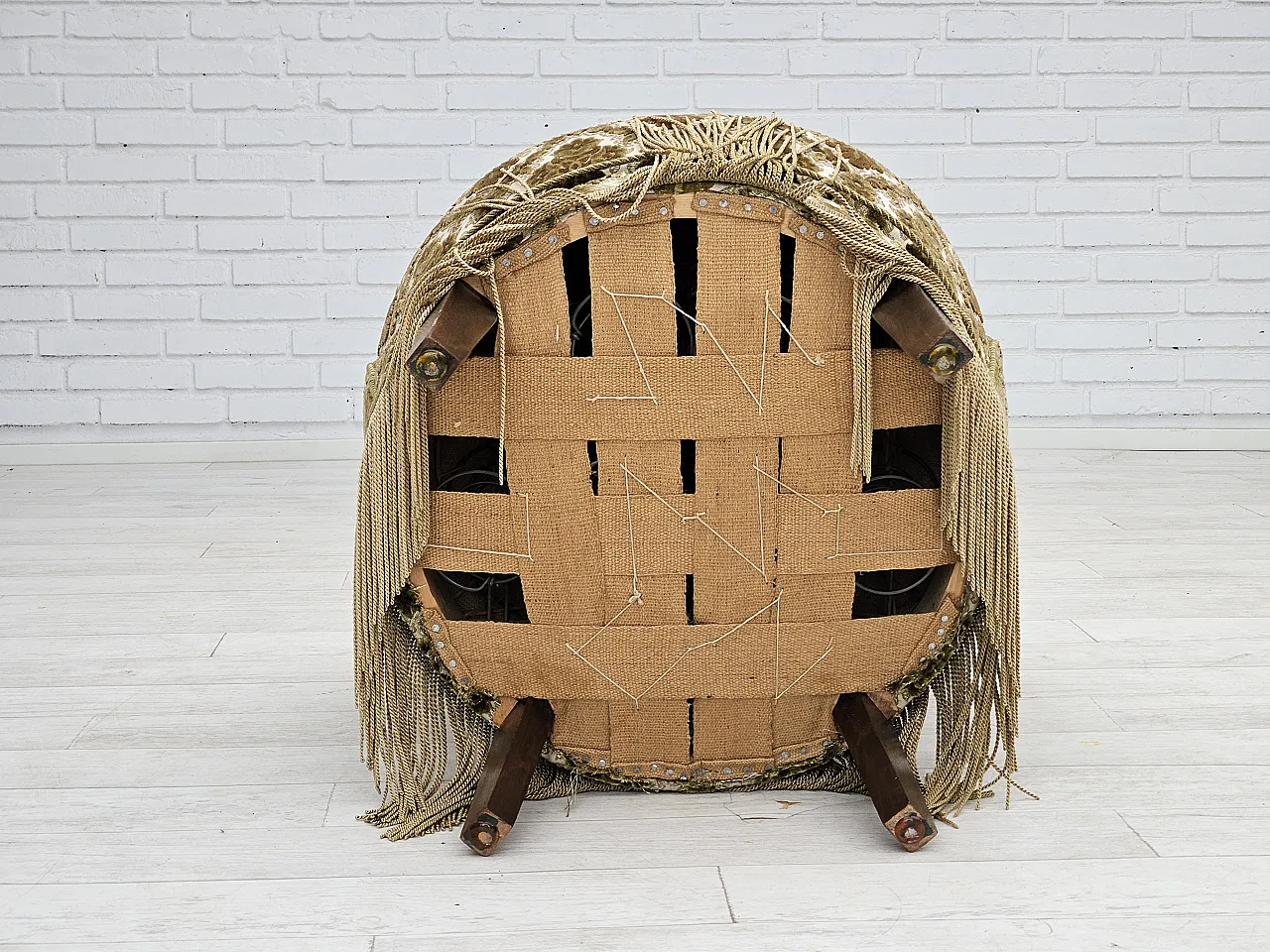 Sedia danese in velluto, anni '50 18