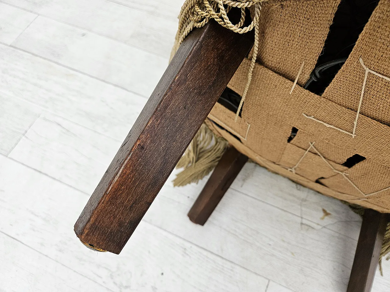 Sedia danese in velluto, anni '50 20