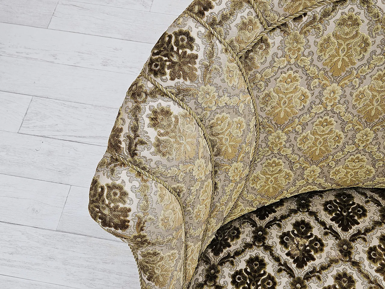 Divano curvo danese a 2 posti in velluto, anni '50 5