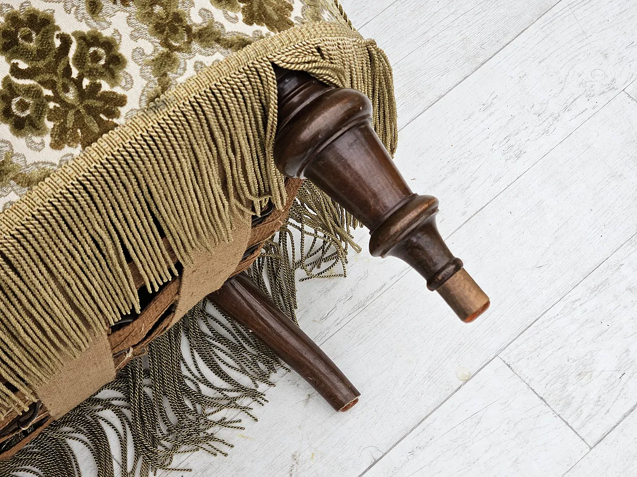 Divano curvo danese a 2 posti in velluto, anni '50 18