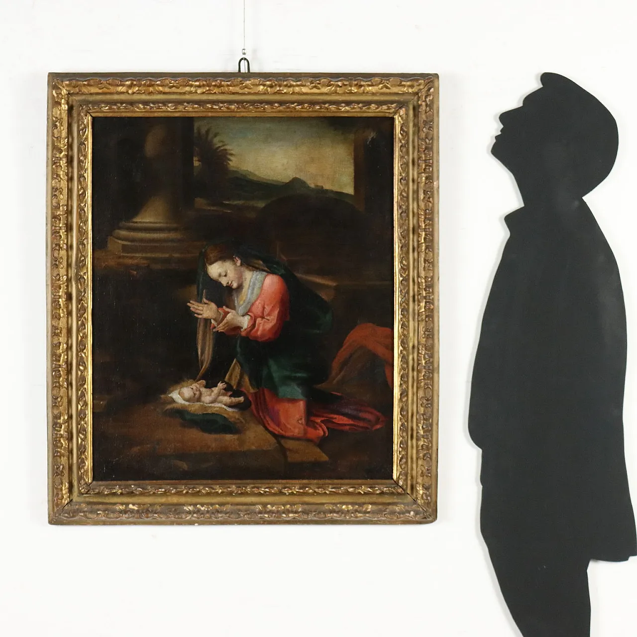 Dipinto Madonna in Adorazione di Gesù Bambino 2