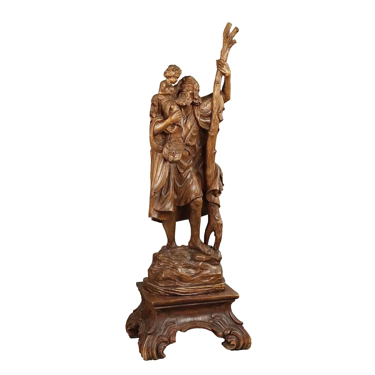 Lime tree wooden sculpture depicting St. Christopher 1