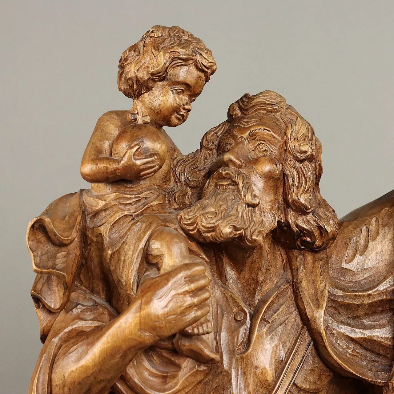 Lime tree wooden sculpture depicting St. Christopher 4