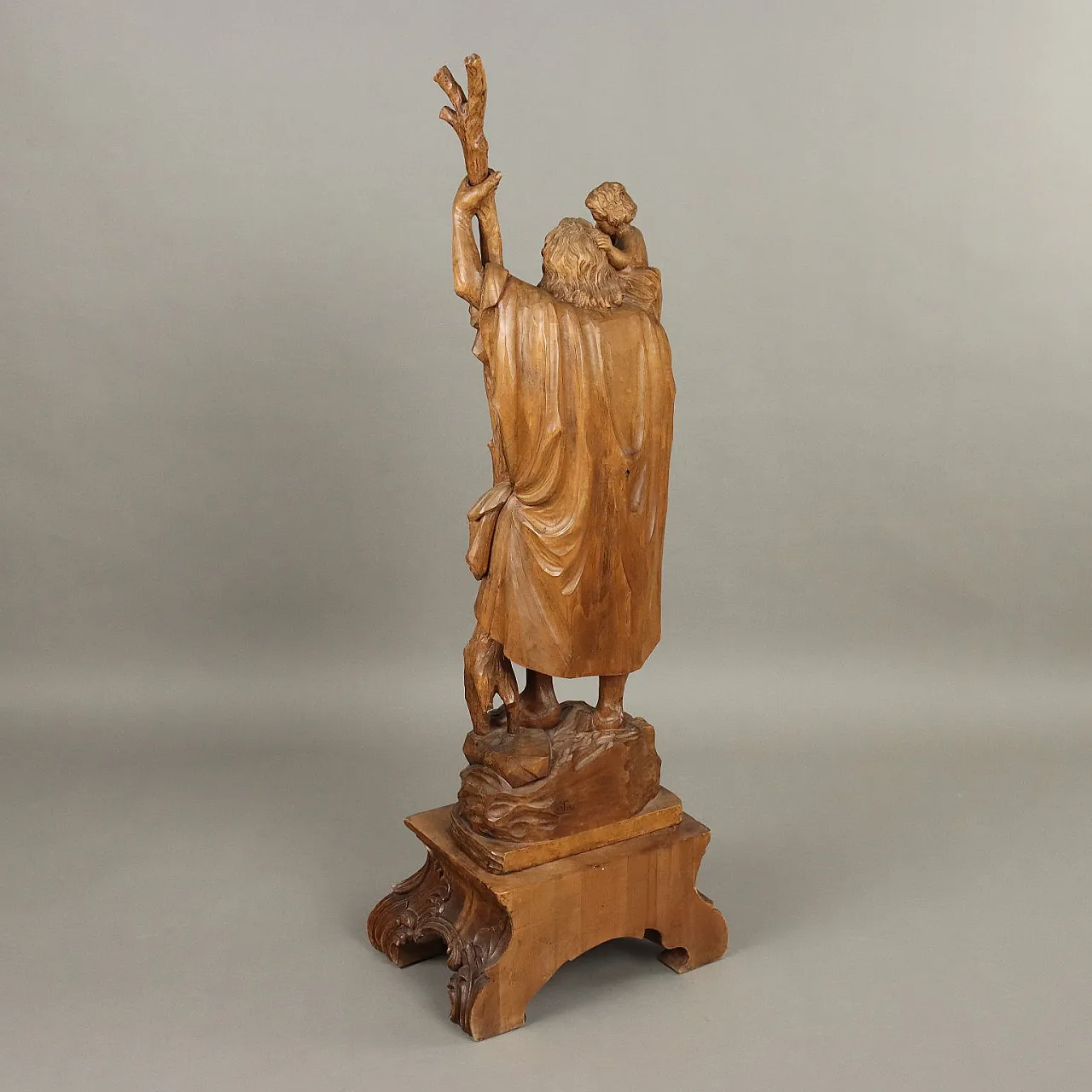 Lime tree wooden sculpture depicting St. Christopher 9