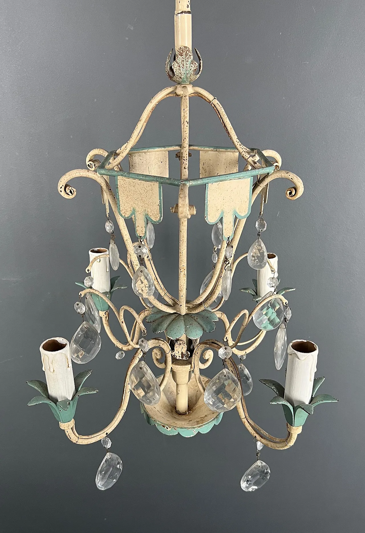 Mongolfiera patinata con cristalli, anni '40 13