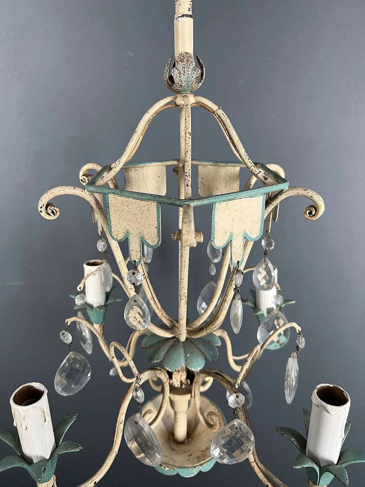 Mongolfiera patinata con cristalli, anni '40 14