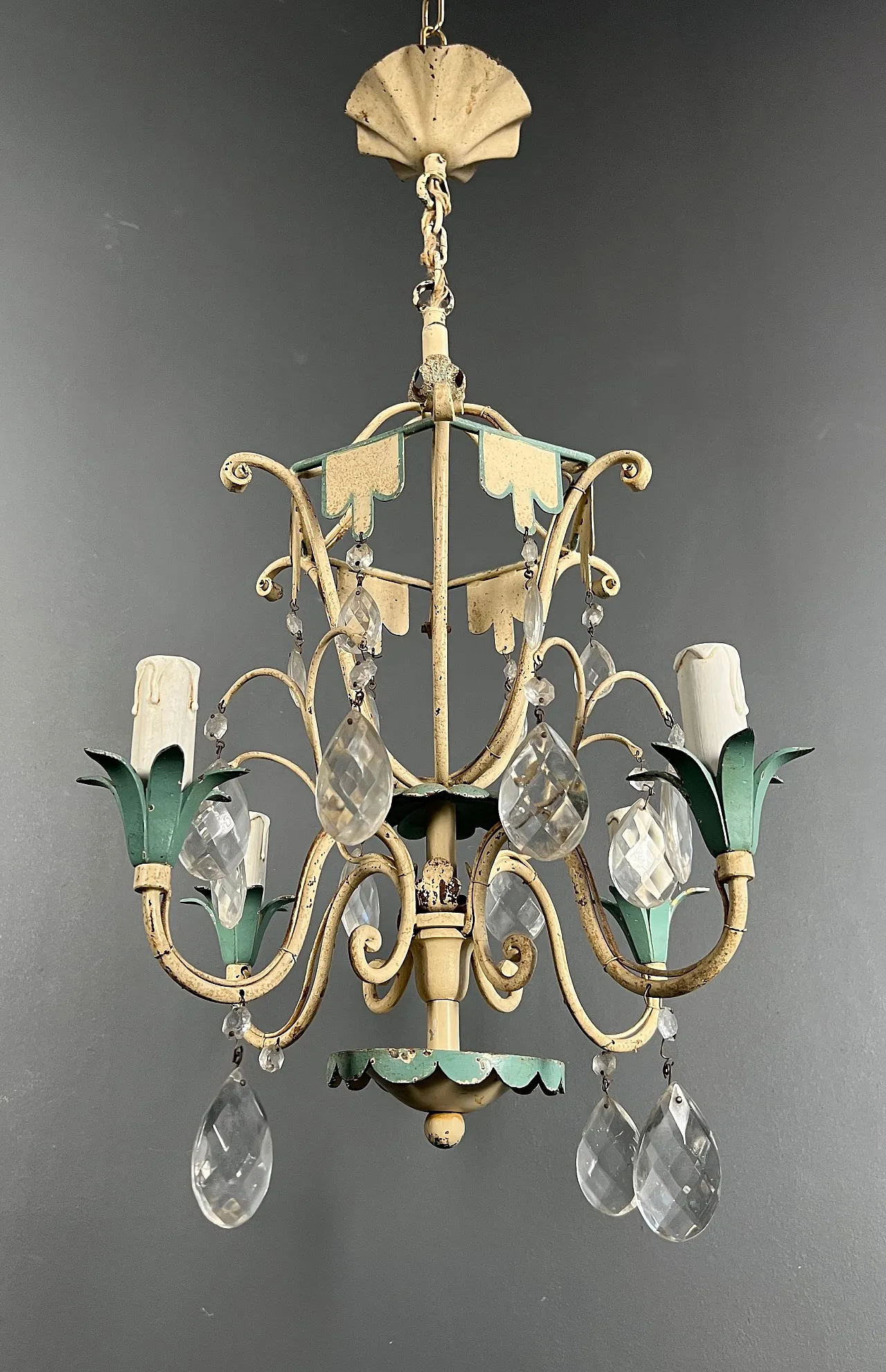 Mongolfiera patinata con cristalli, anni '40 19