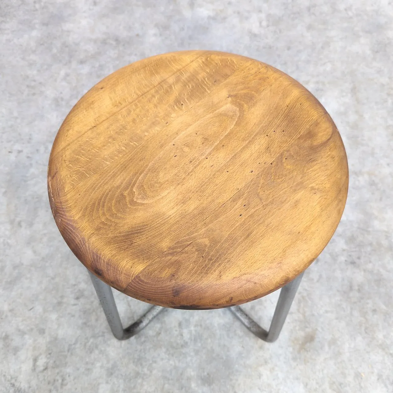 Bauhaus tubular steel Hocker by Karel Ort for Gottwald, 1930s 6