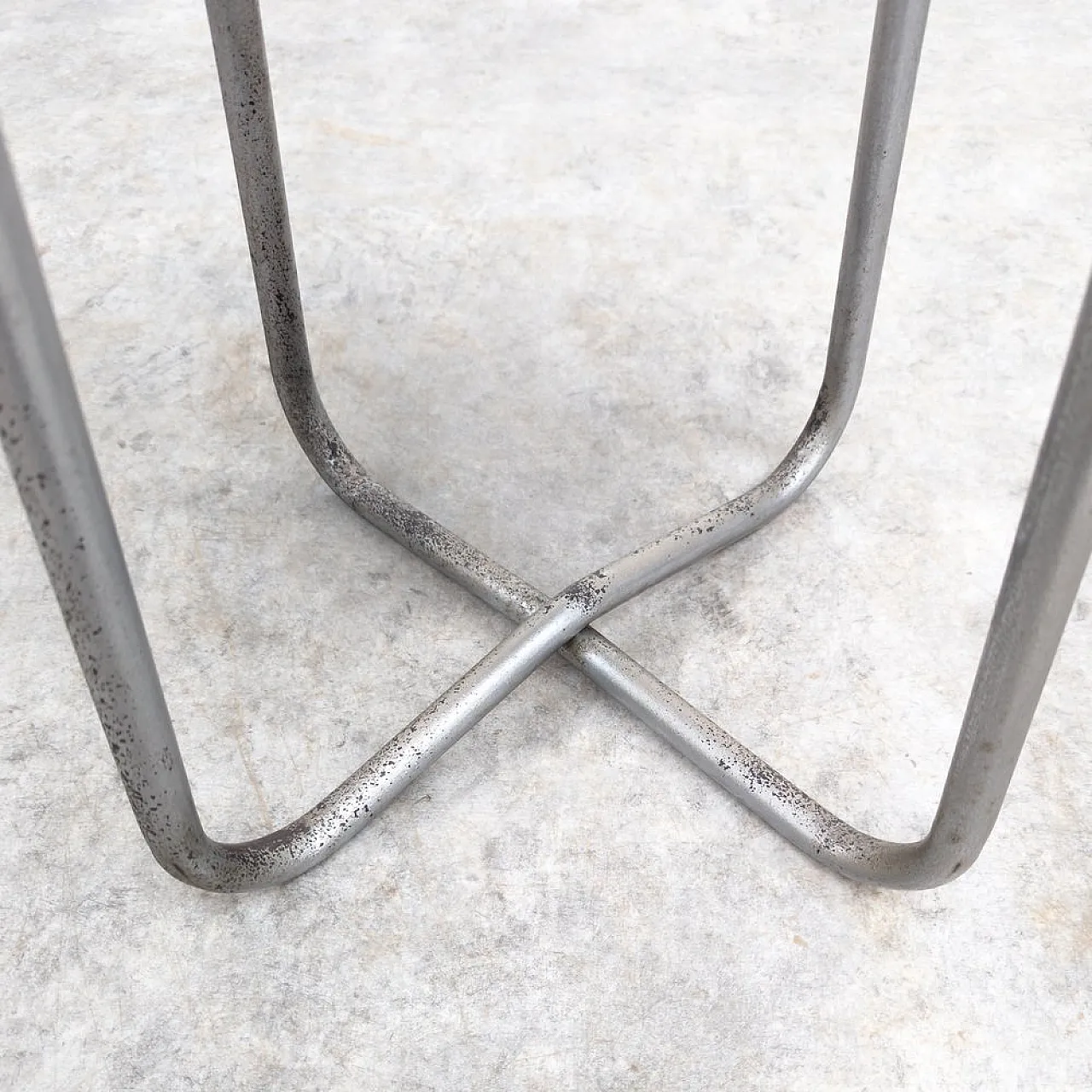 Bauhaus tubular steel Hocker by Karel Ort for Gottwald, 1930s 9