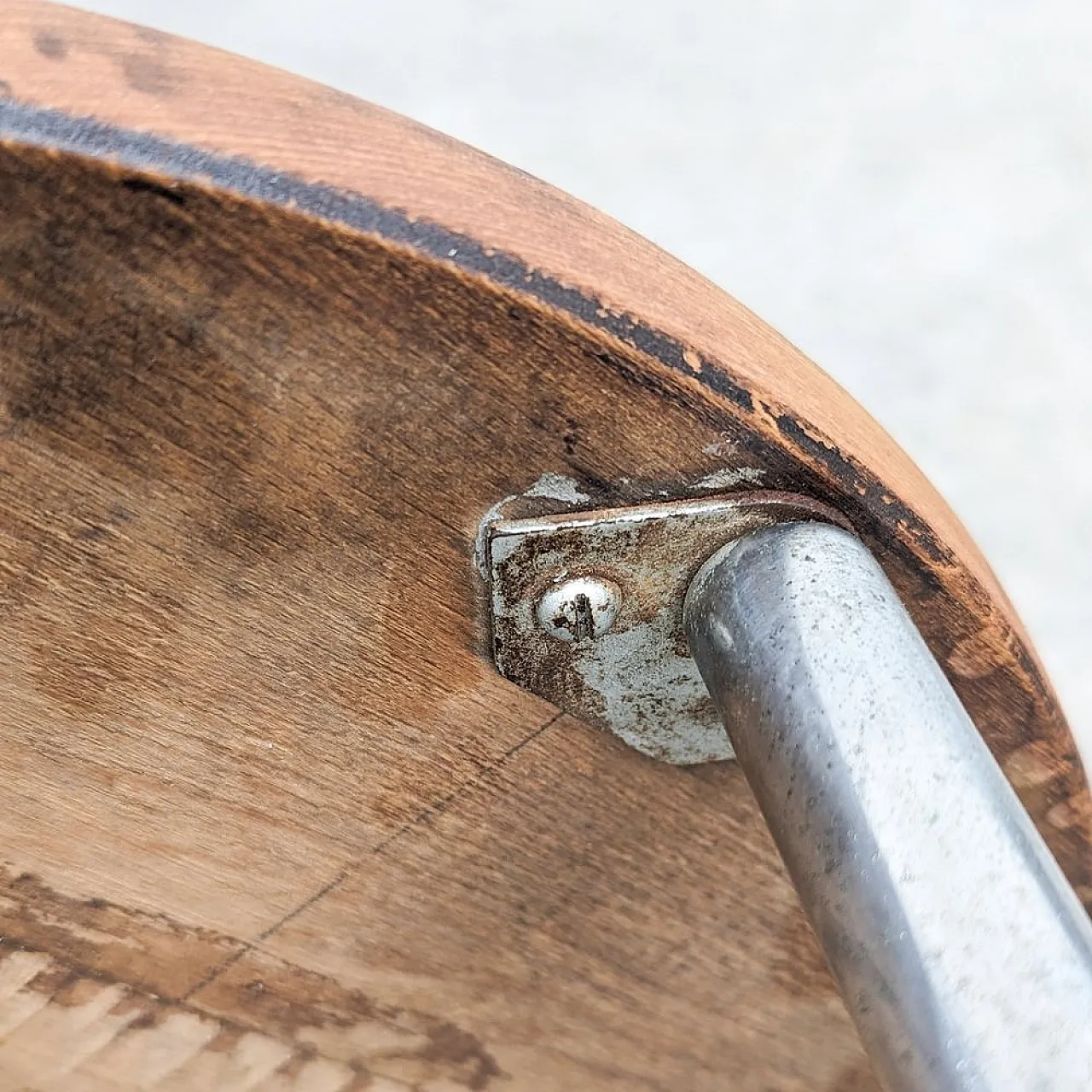 Bauhaus tubular steel Hocker by Karel Ort for Gottwald, 1930s 12