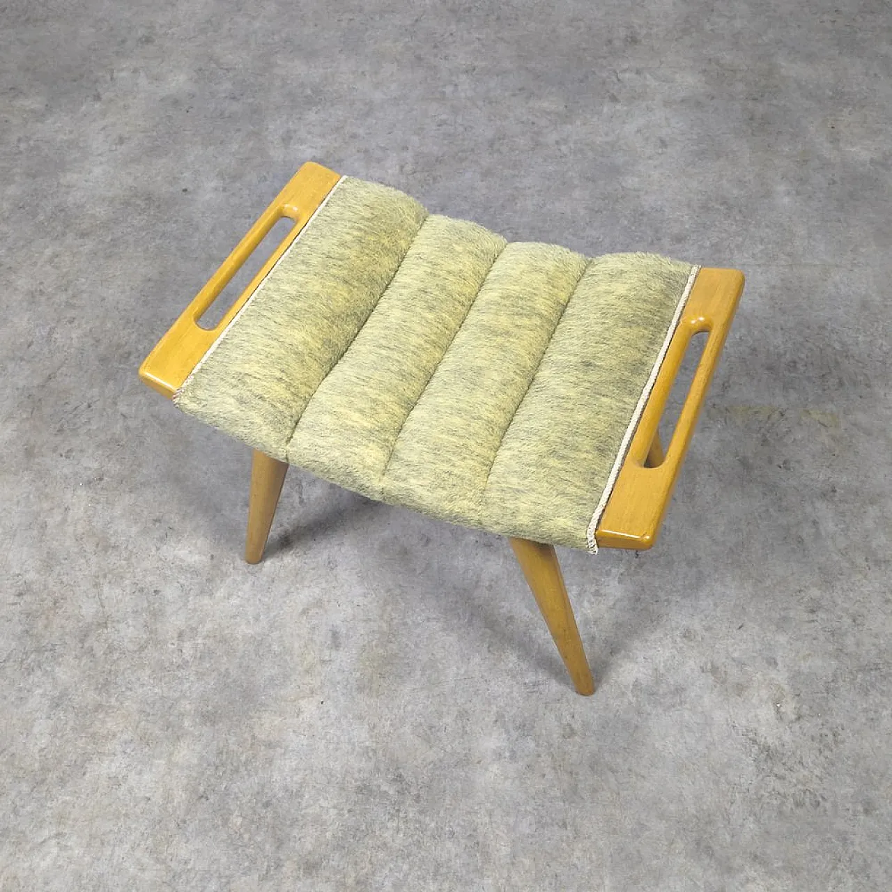 Mid-Century footstool attributed to Hans J. Wegner, 1960s 12