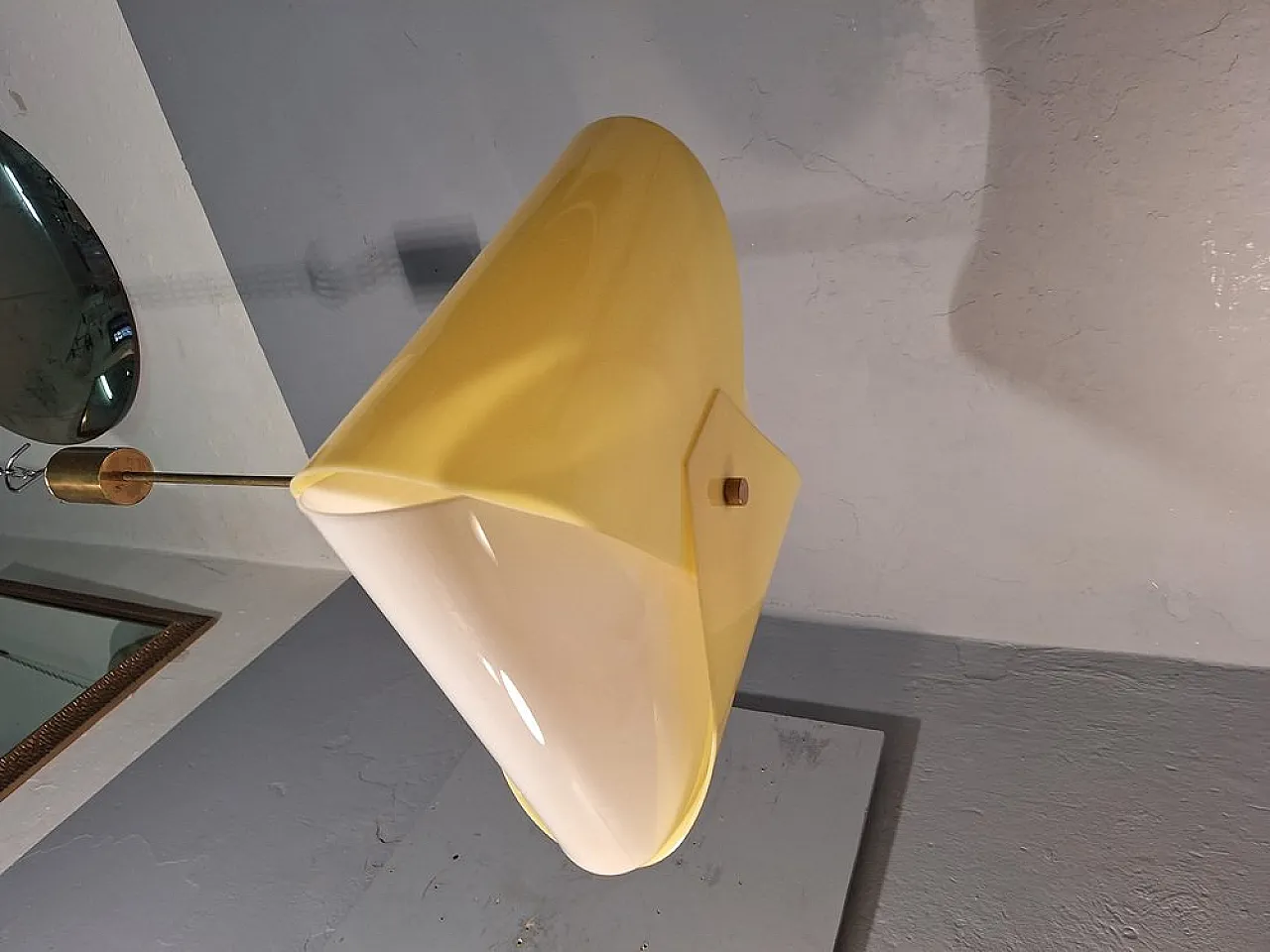 Double acrylic glass lamp by Angelo Lelii for Arredoluce, 1950s 5