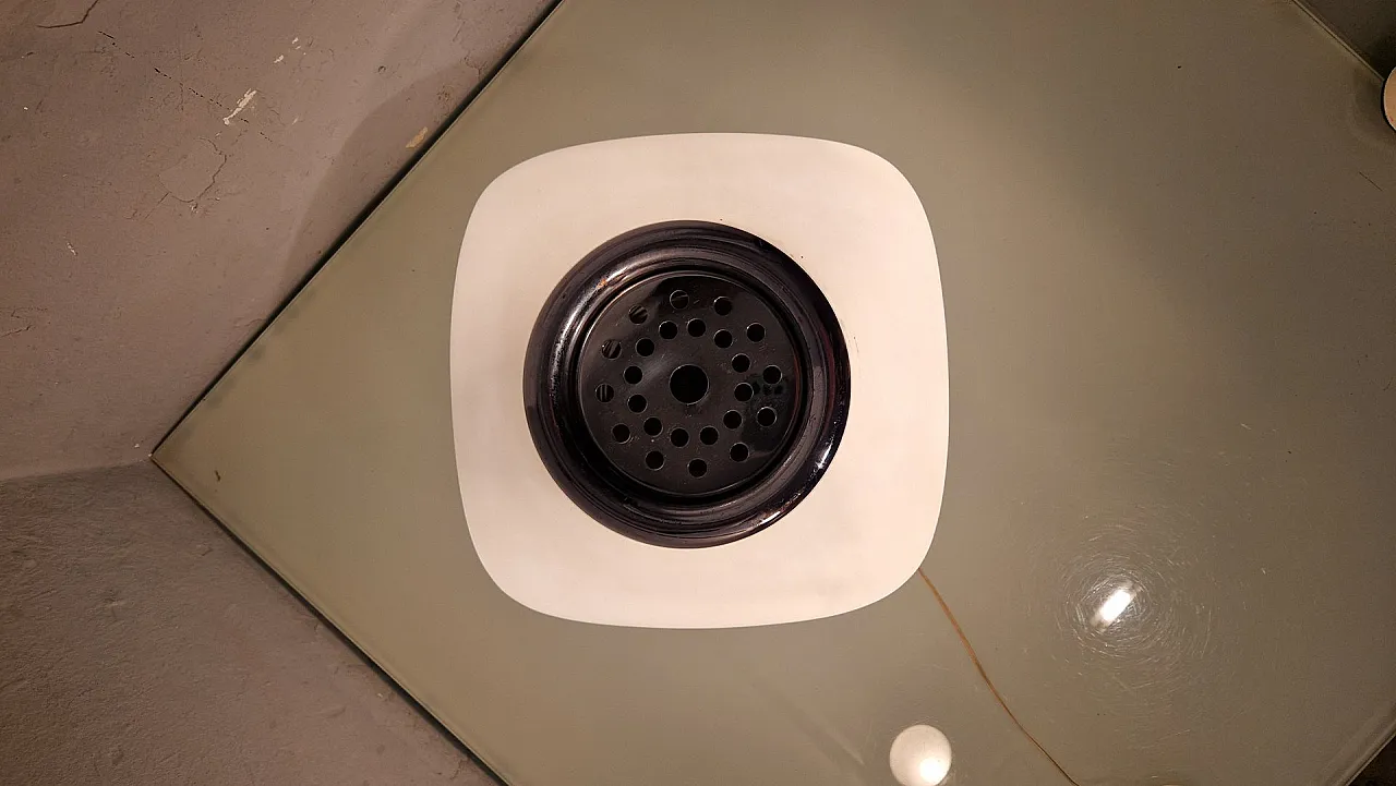 Lampada Flower in ottone cromato e vetro di Valenti Luce, anni '60 8