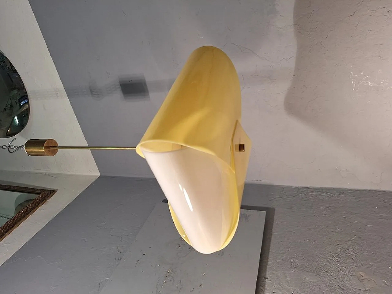 Double acrylic glass lamp by Angelo Lelii for Arredoluce, 1950s 6