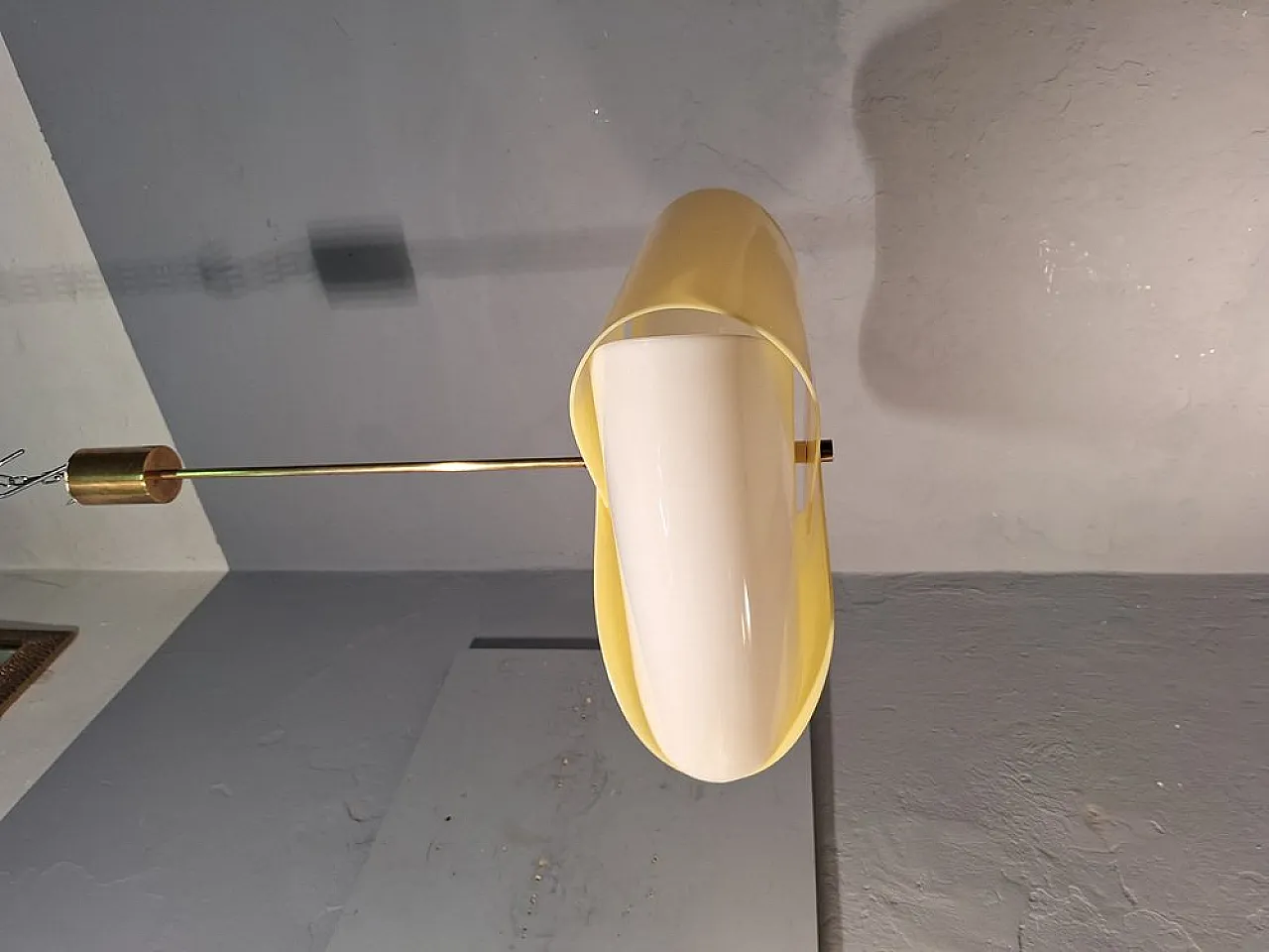 Double acrylic glass lamp by Angelo Lelii for Arredoluce, 1950s 8