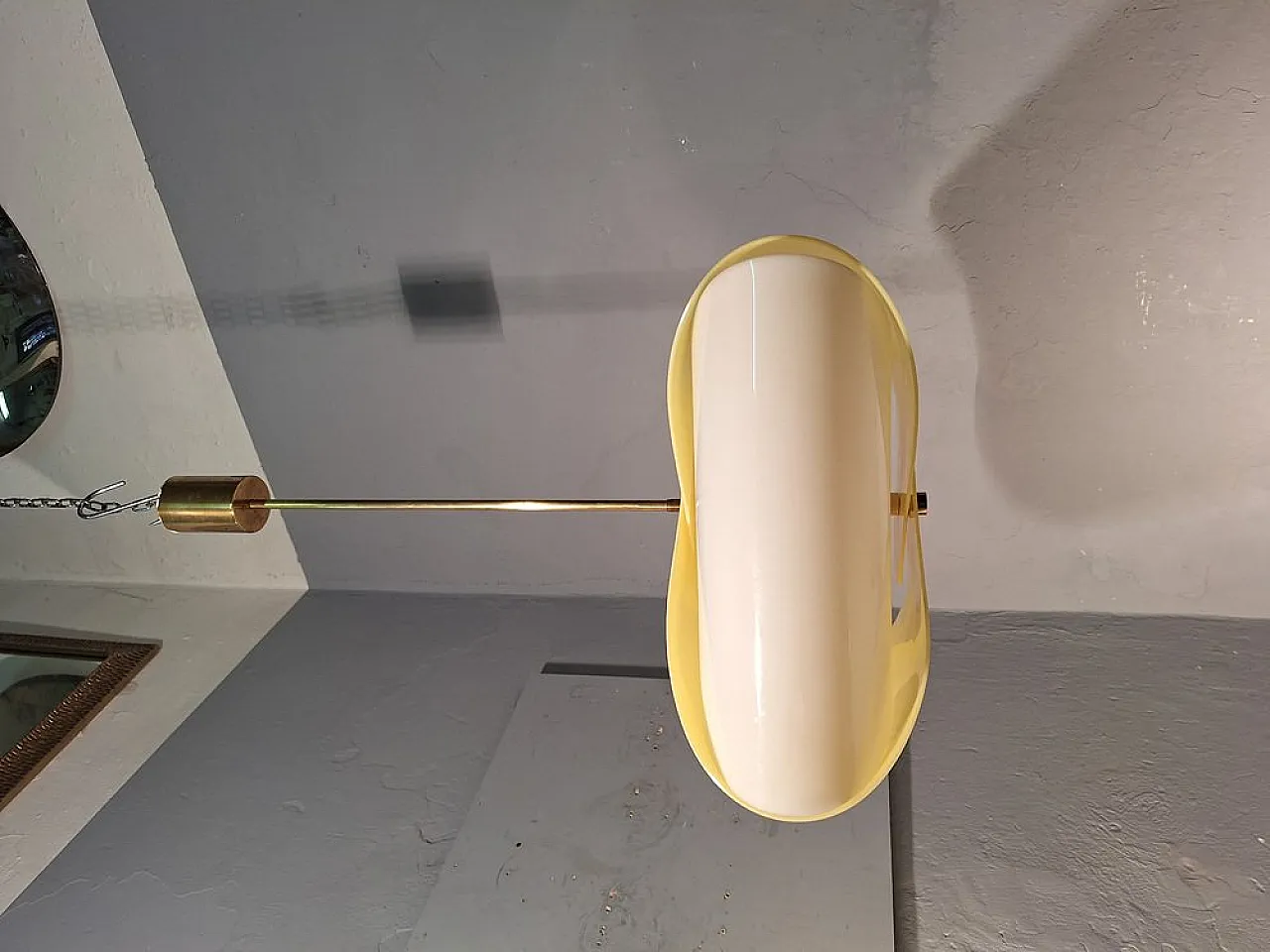 Double acrylic glass lamp by Angelo Lelii for Arredoluce, 1950s 9
