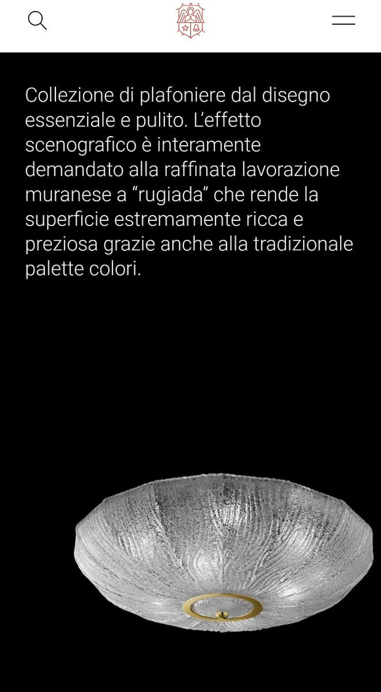 Lampada da soffitto modello Royal in ferro, ottone e vetro Dew di Barovier & Toso, anni '70 7