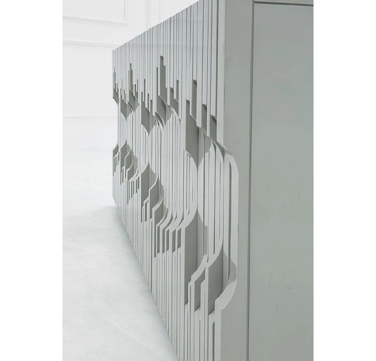 Sideboard Norman Model in White by Luciano Frigerio Wood for Frigerio Di Desio, 1960s 15