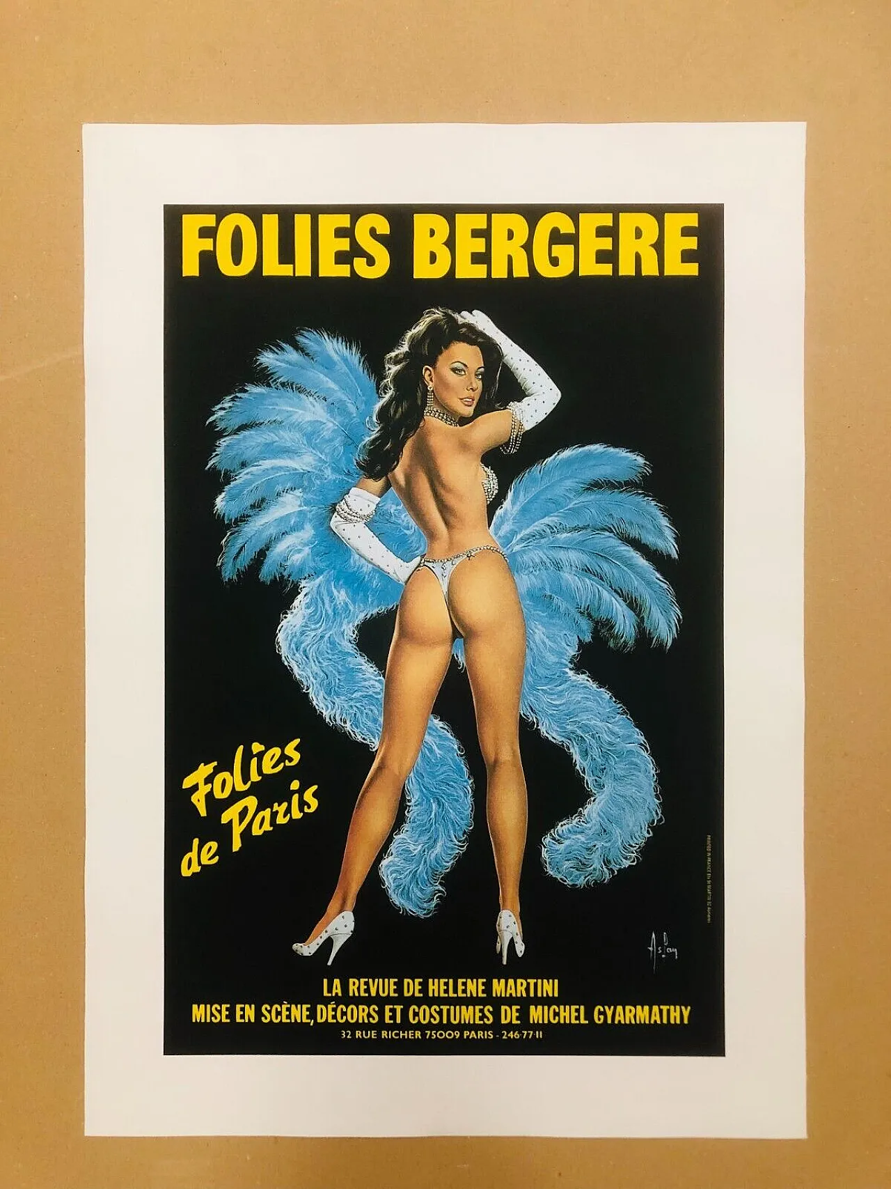 Alain Aslan, Folies Berger, poster on linen backing, 1980s 7
