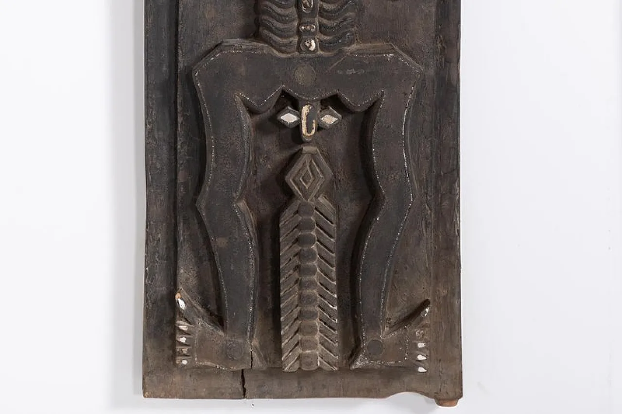 Pair of African art wood panels, mid-20th century 4