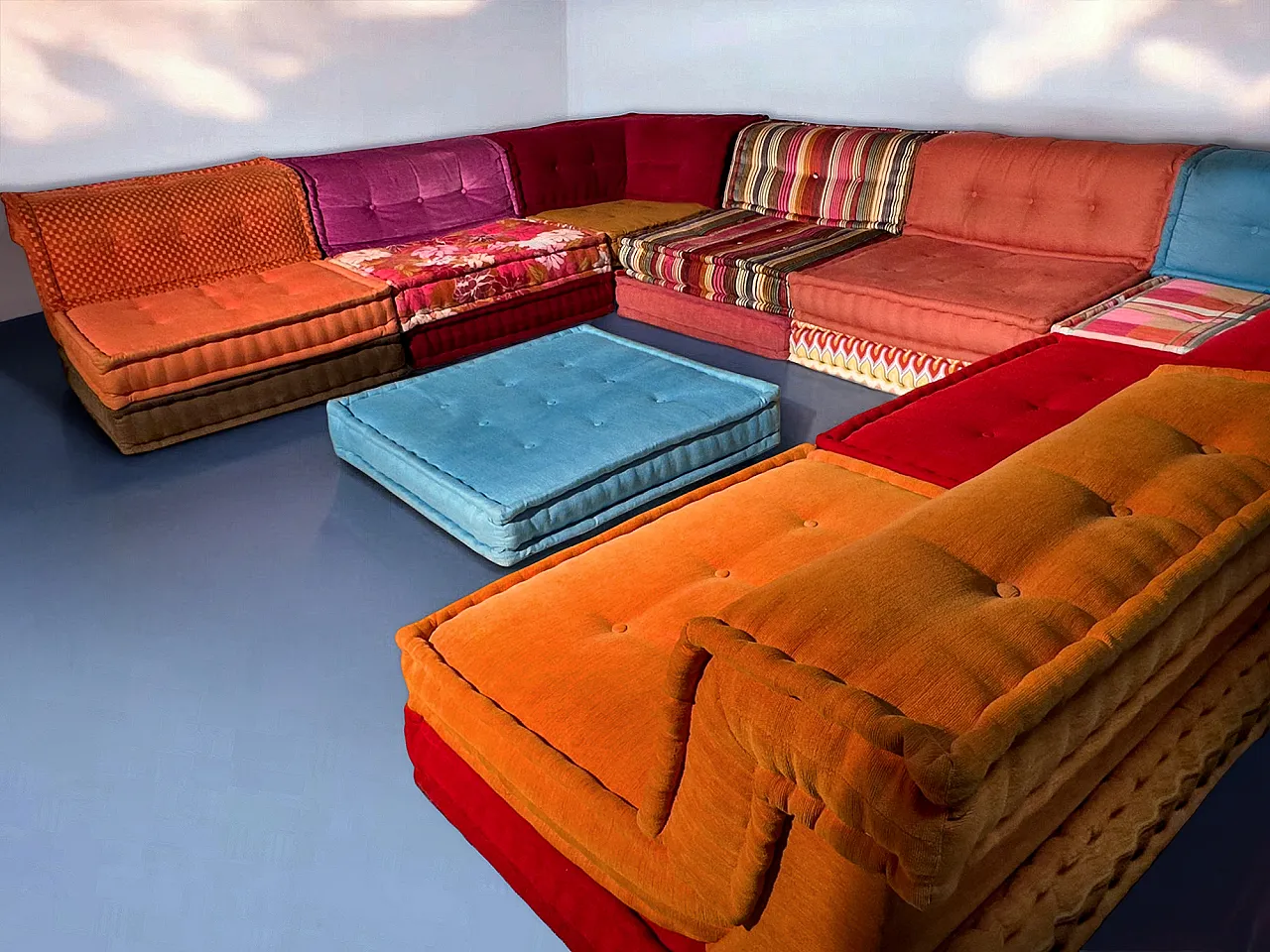 Modular Sofa Mah Jong by Kenzo & Missoni for Roche Bobois, set of 25 p 5