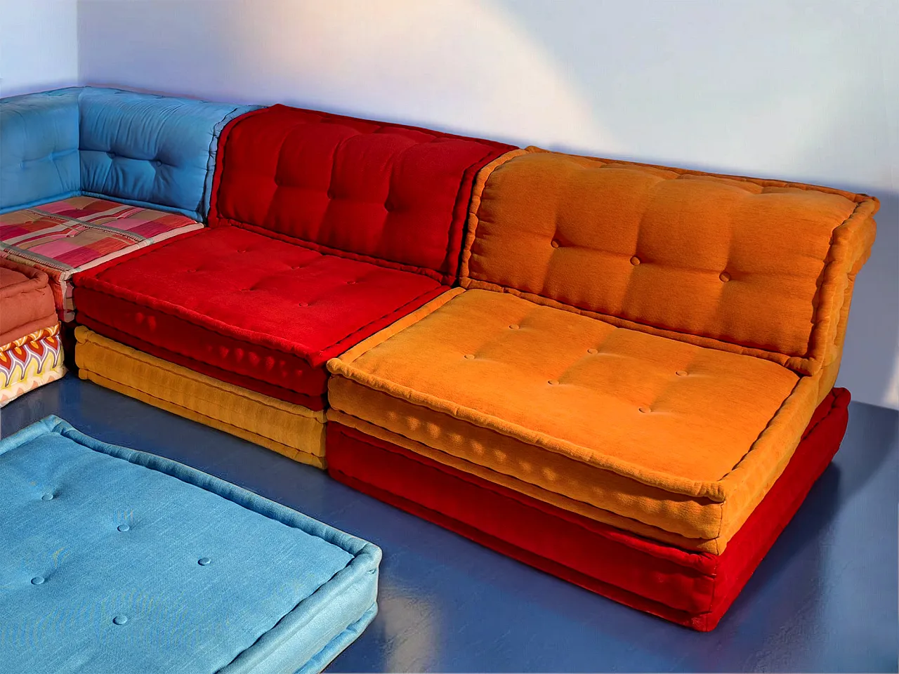 Modular Sofa Mah Jong by Kenzo & Missoni for Roche Bobois, set of 25 p 9