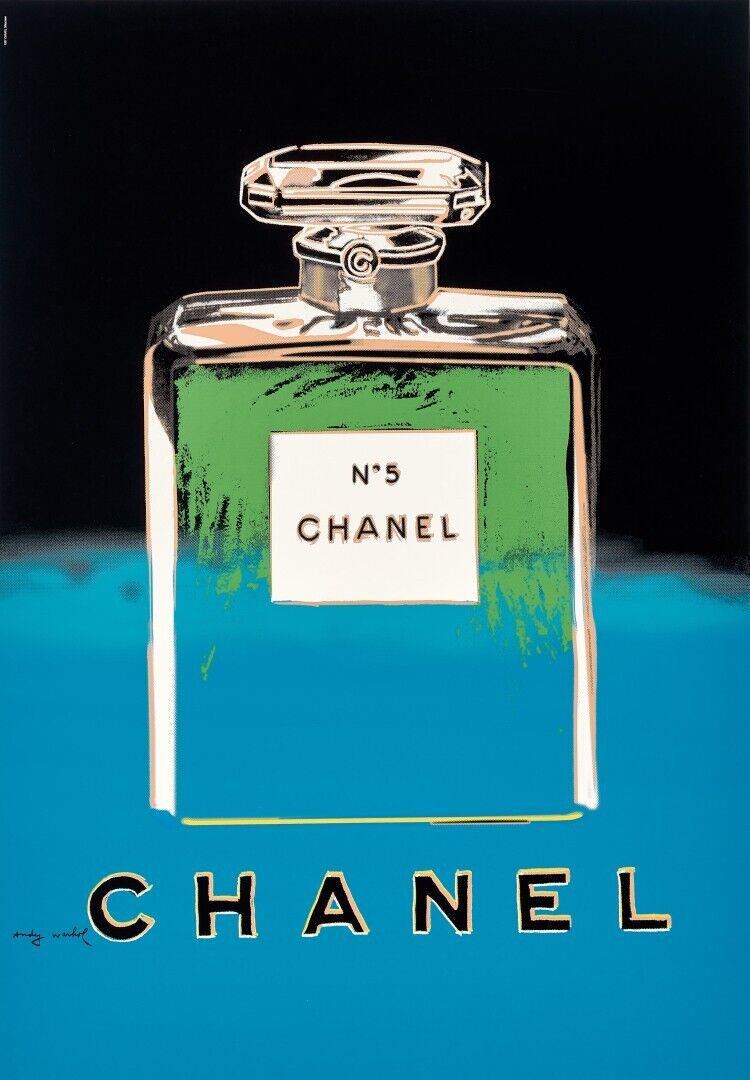 Andy Warhol, 1997 CHANEL (Blue-Black) Silkscreen Print