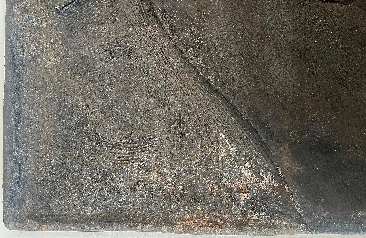 Piantana in ghisa con una donna nuda firmata Bonnefoit, anni '80 11