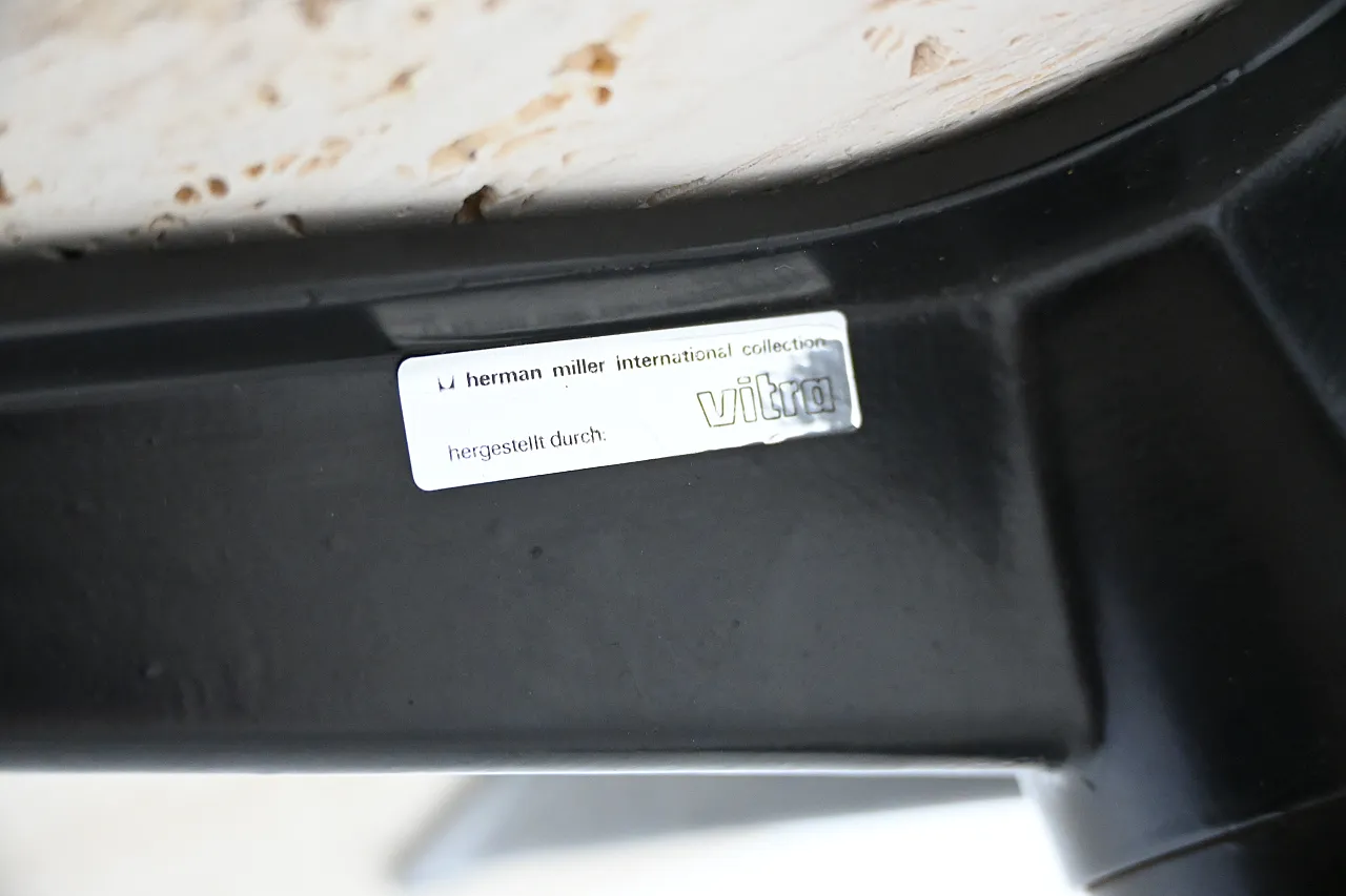 Tavolo da pranzo di travertino di Charles & Ray Eames per Vitra, anni '70 7