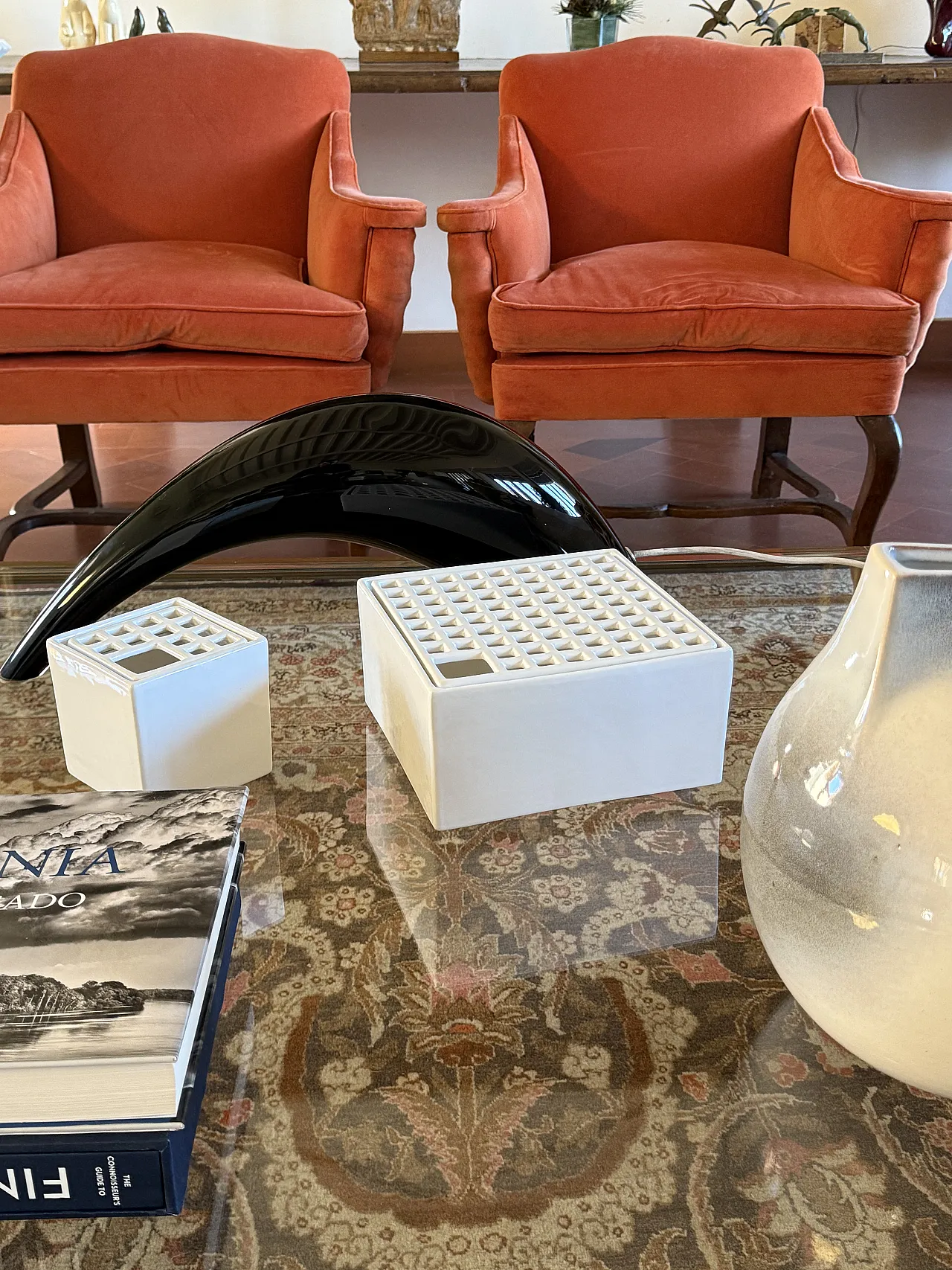 White Space Age Mod. Ikebana C Ceramic Vase by Studio Opi, 70s 3