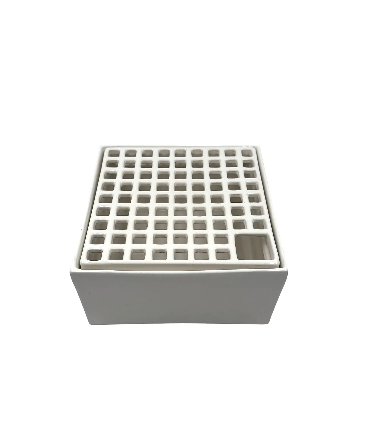 White Space Age Mod. Ikebana C Ceramic Vase by Studio Opi, 70s 7