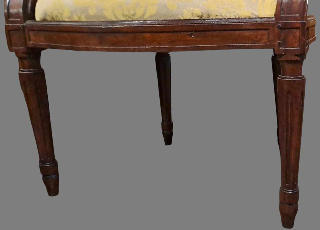 Coppia di poltrone Luigi XVI di manifattura piemontese, '800 20