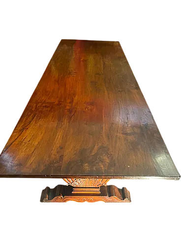 Tavolo asso di coppe in noce lungo 3 metri
