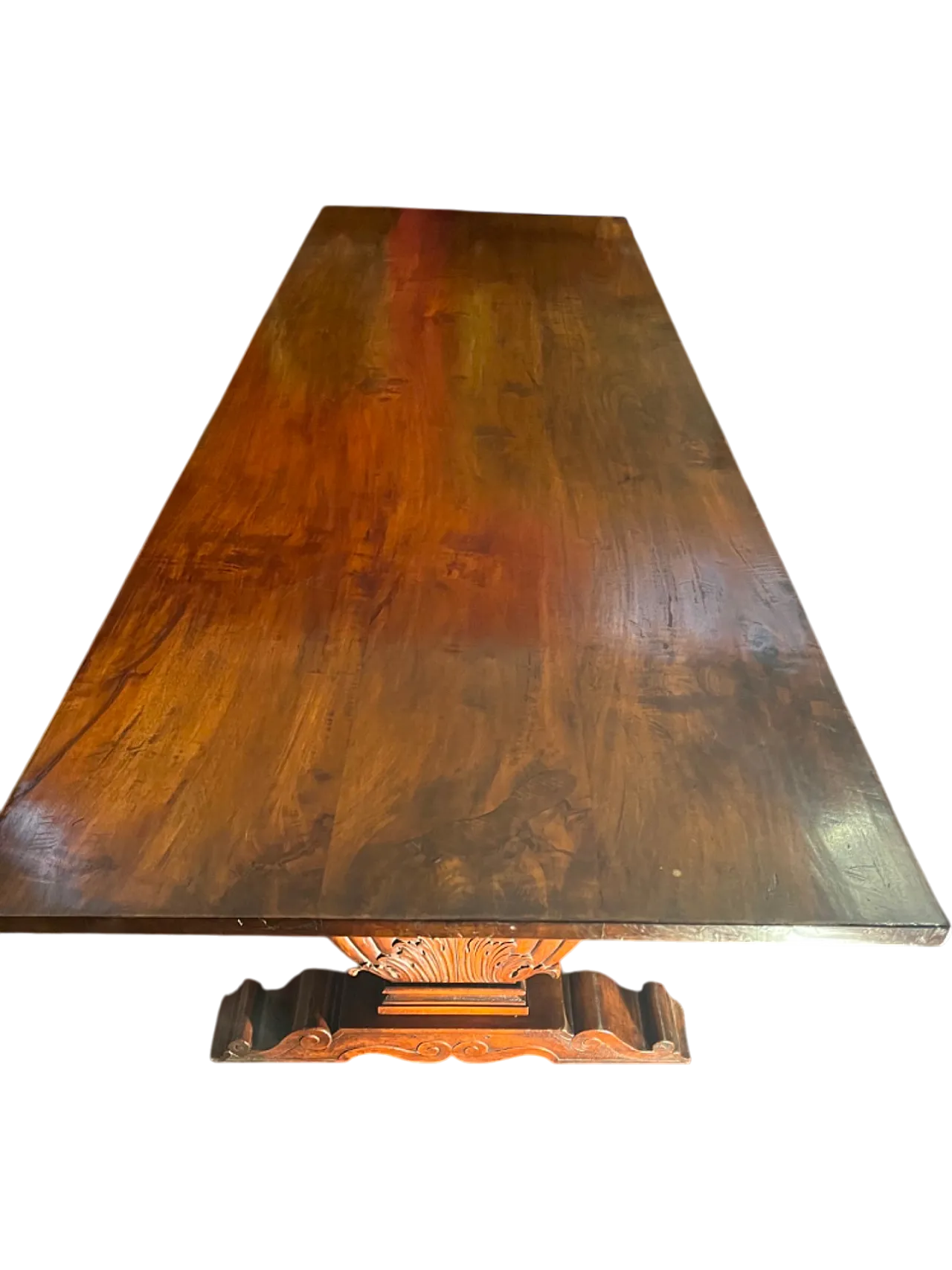 Tavolo asso di coppe in noce lungo 3 metri 10