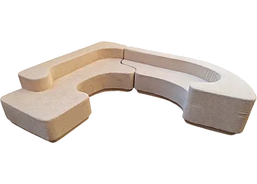 Divano Lara vintage in bouclé bianco di Roberto Pamio per Stilwood, anni '70, set di 2