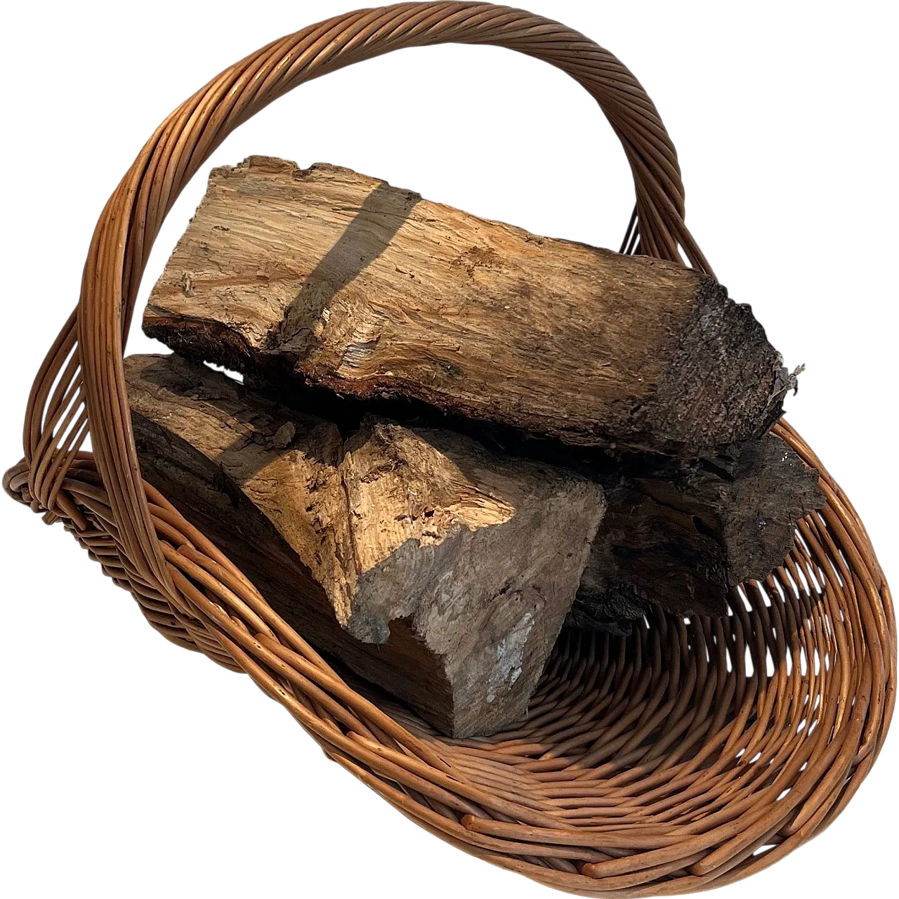 Porta ceppi in rattan, anni '70 14