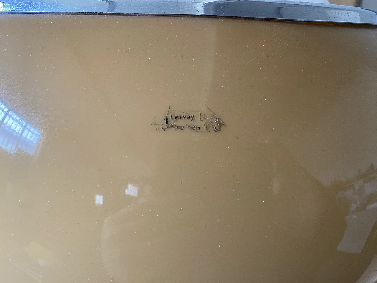 Piantana Studio 6G Harvey Guzzini, bianco e beige, anni 60 4