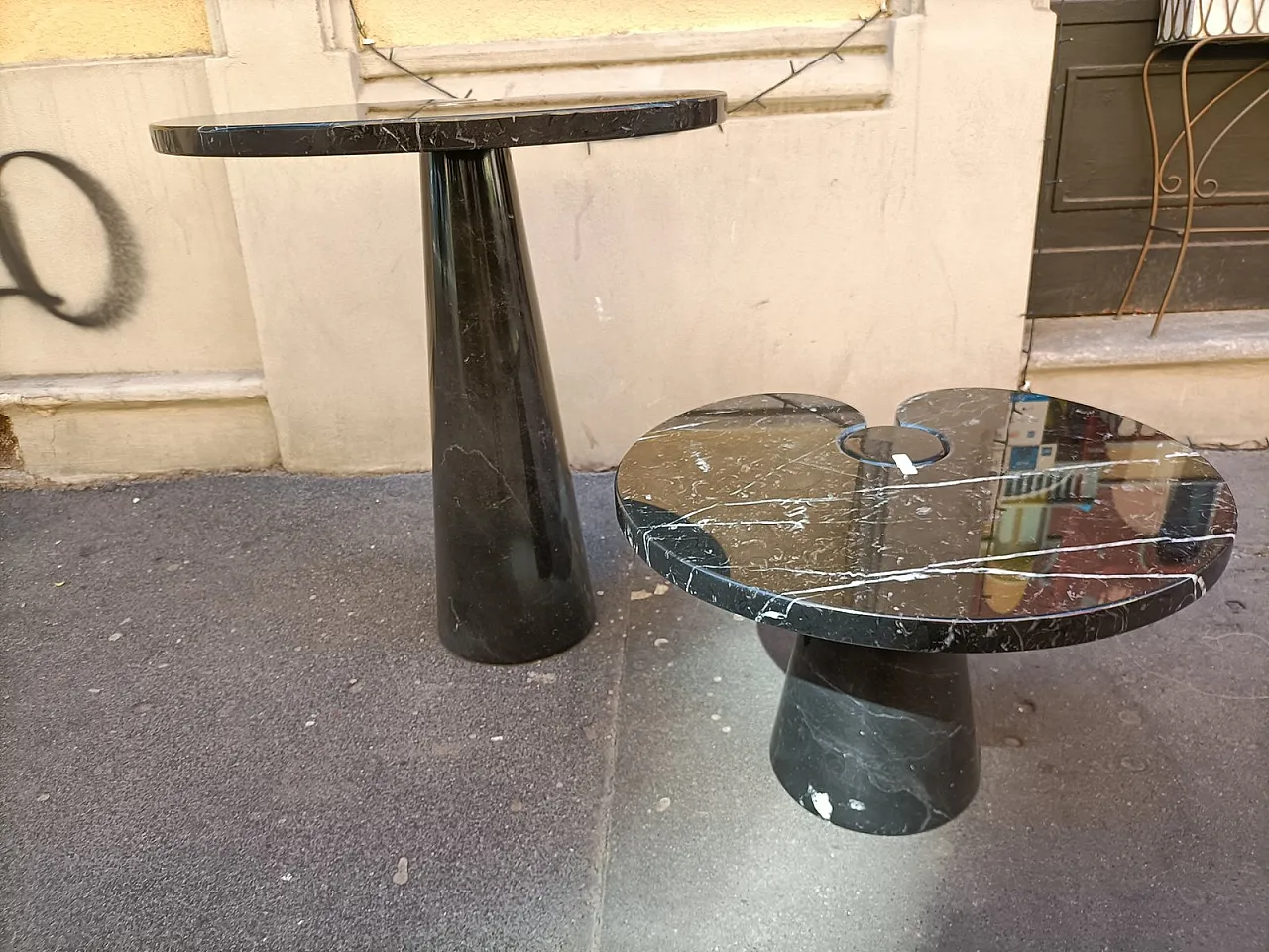 Coppia di tavolini Eros di Angelo Mangiarotti per Skipper, anni '80 6