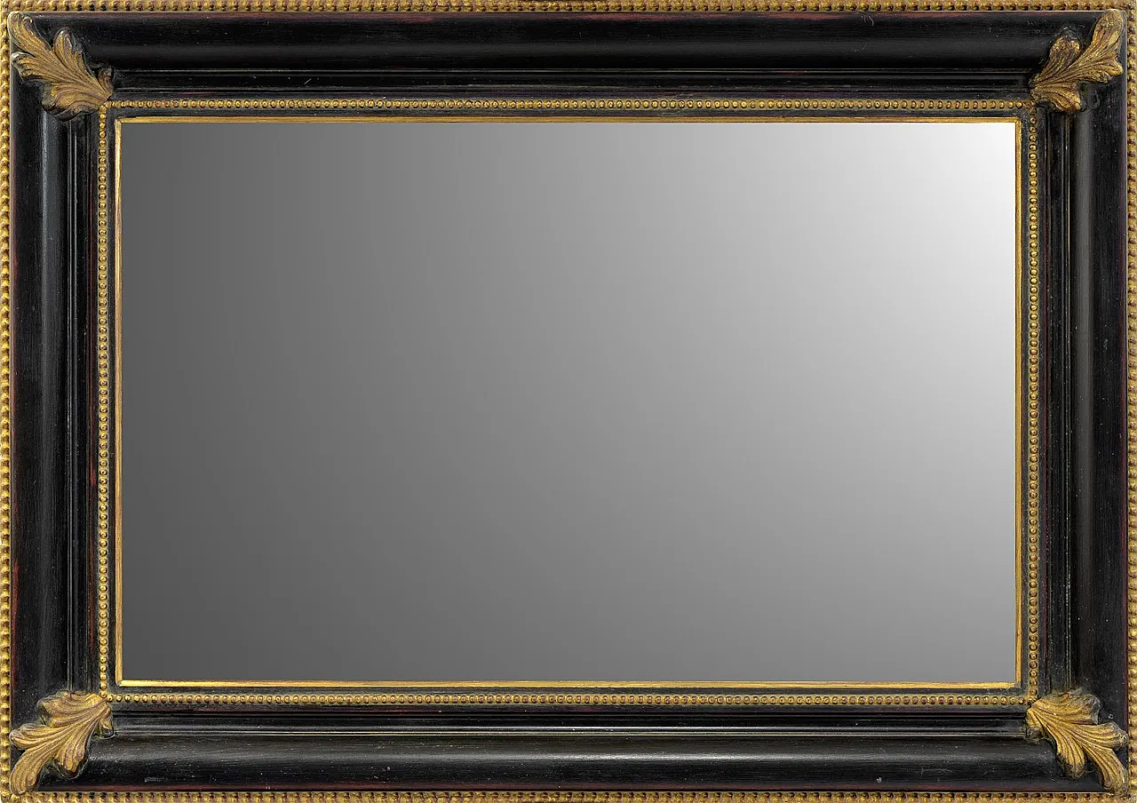 Salvator ebony and gold wall mirror, 1980s 2