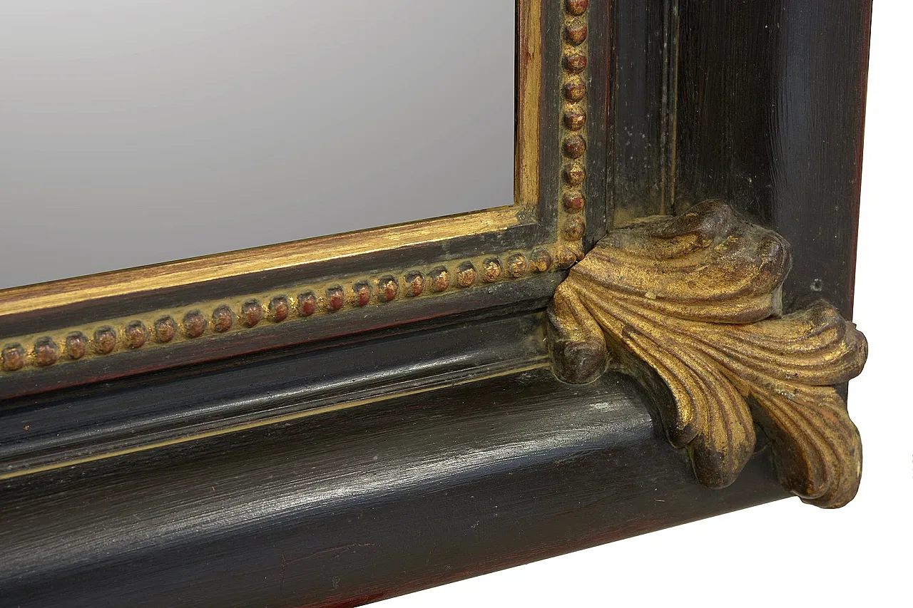 Salvator ebony and gold wall mirror, 1980s 3