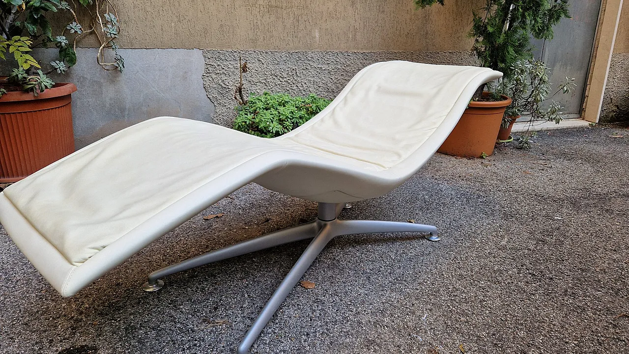 Chaise longue Larus Massage in pelle di Poltrona Frau, anni 2000 1