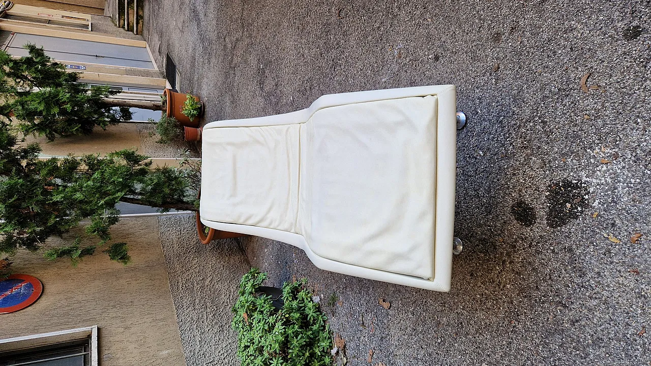 Chaise longue Larus Massage in pelle di Poltrona Frau, anni 2000 3