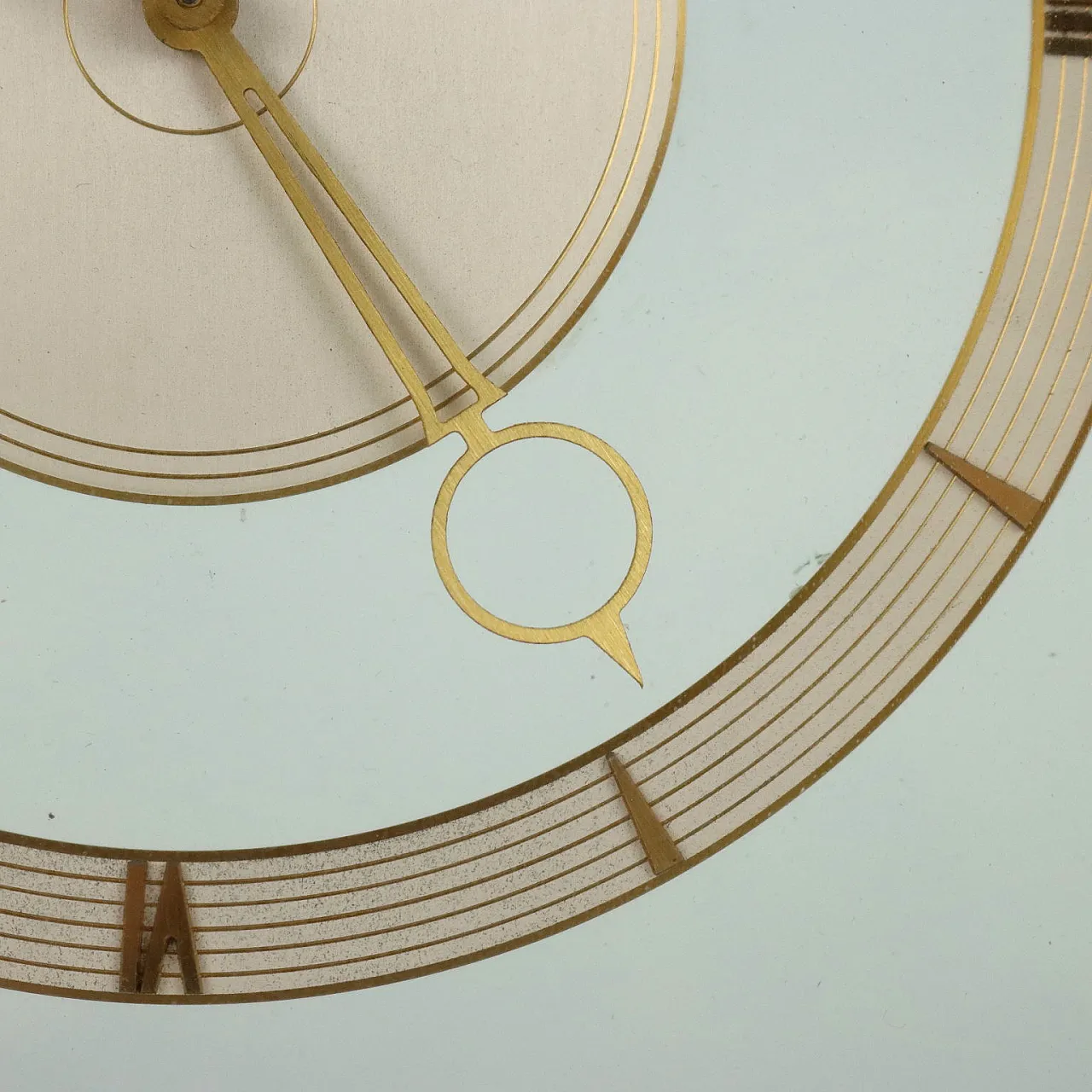 Kienzle table clock in gilded brass, 1950s 5