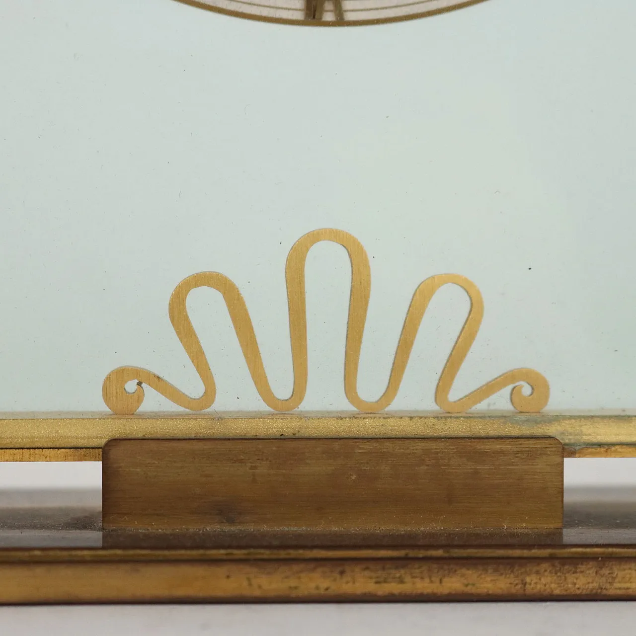 Kienzle table clock in gilded brass, 1950s 6